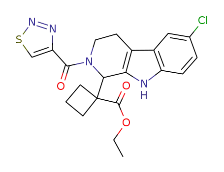ethyl 1-{6-chloro-2-[(1,2,3-thiadiazol-4-yl)carbonyl]-2,3,4,9-tetrahydro-1H-β-carbolin-1-yl}cyclobutanecarboxylate
