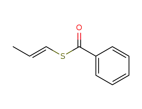 Molecular Structure of 144304-10-9 (Benzenecarbothioic acid, S-1-propenyl ester, (E)-)