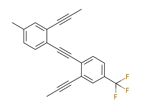 4-methyl-2-(prop-1-ynyl)-1-((2-(prop-1-ynyl)-4-(trifluoromethyl)phenyl)ethynyl)benzene
