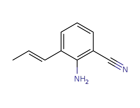 Benzonitrile,  2-amino-3-(1-propenyl)-  (9CI)