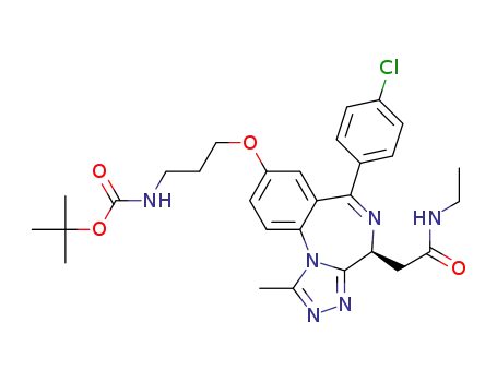 tert-butyl (3-(((4S)-6-(4-chlorophenyl)-4-(2-(ethylamino)-2-oxoethyl)-1-methyl-4H-benzo[f][1,2,4]triazolo[4,3-a][1,4]diazepin-8-yl)oxy)propyl)carbamate