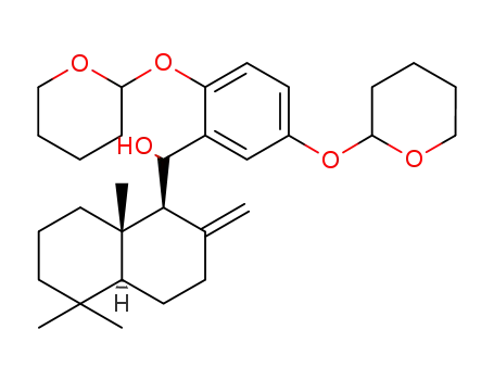 [2,5-bis-(tetrahydro-pyran-2-yloxy)-phenyl]-(5,5,8a-trimethyl-2-methylene-decahydro-naphthalen-1-yl)-methanol