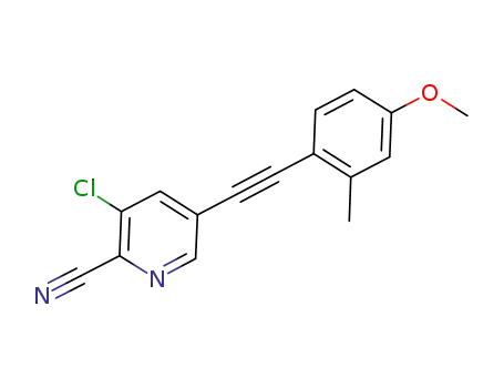3-chloro-5-((4-methoxy-2-methylphenyl)ethynyl)picolinonitrile
