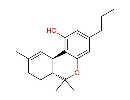 Molecular Structure of 31262-37-0 (6H-Dibenzo[b,d]pyran-1-ol,6a,7,8,10a-tetrahydro-6,6,9-trimethyl-3-propyl-, (6aR,10aR)-)