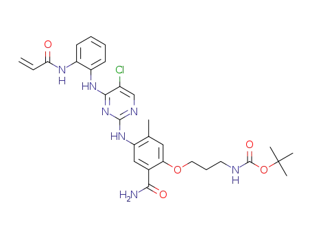 tert-butyl (3-(4-((4-((2-acrylamidophenyl)amino)-5-chloropyrimidin-2-yl)amino)-2-carbamoyl-5-methylphenoxy)propyl)carbamate