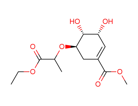 (3R,4R,5R)-5-(1-Ethoxycarbonyl-ethoxy)-3,4-dihydroxy-cyclohex-1-enecarboxylic acid methyl ester