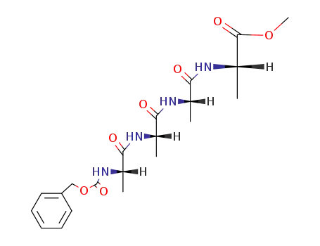 Molecular Structure of 80444-84-4 (L-Alanine,
N-[N-[N-[N-[(phenylmethoxy)carbonyl]-L-alanyl]-L-alanyl]-L-alanyl]-,
methyl ester)