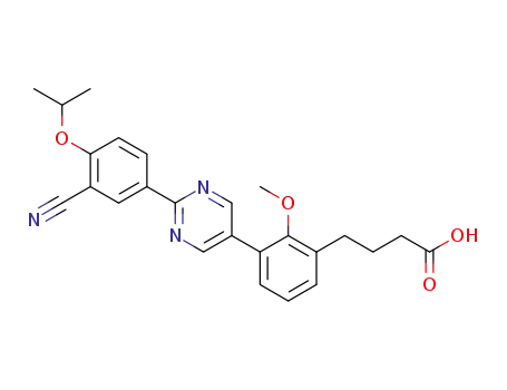4-[3-(2-{3-cyano-4-[(1-methylethyl)oxy]phenyl}-5-pyrimidinyl)-2-(methyloxy)phenyl]butanoic acid
