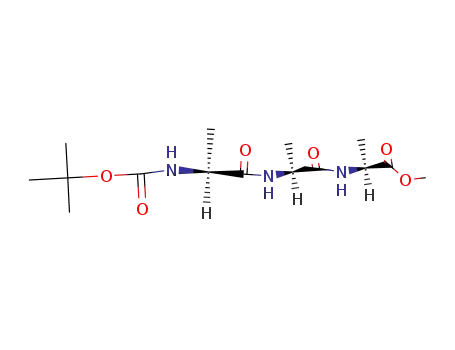 Molecular Structure of 19963-33-8 (L-Alanine, N-[N-[N-[(1,1-dimethylethoxy)carbonyl]-L-alanyl]-L-alanyl]-,
methyl ester)