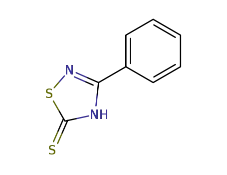 Molecular Structure of 20069-34-5 (1,2,4-Thiadiazole-5(2H)-thione, 3-phenyl-)