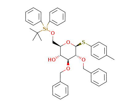 D-Glucopyranoside, 4-methylphenyl 6-O-[(1,1-dimethylethyl)diphenylsilyl]-2,3-bis-O-(phenylmethyl)-1-thio-