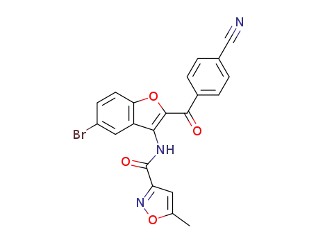 5-bromo-2-(4-cyanobenzoyl)-3-(5-methylisoxazol-4-carbonyl)-aminobenzo[b]furan