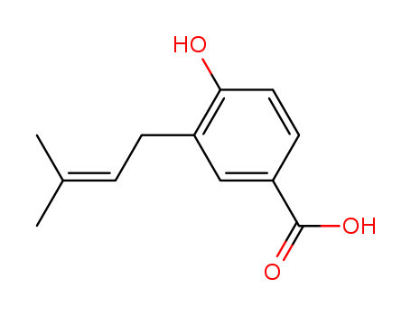 Benzoic acid, 4-hydroxy-3-(3-methyl-2-butenyl)-