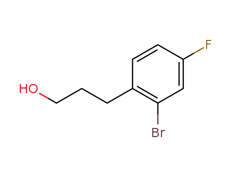 Molecular Structure of 404575-32-2 (3-(2-BROMO-4-FLUORO-PHENYL)-PROPAN-1-OL)