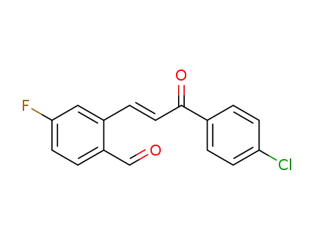 (E)-2-(3-(4-chlorophenyl)-3-oxoprop-1-enyl)-4-fluorobenzaldehyde