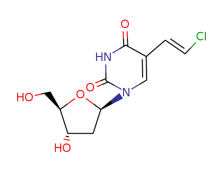 Molecular Structure of 74131-08-1 (5-(2-chlorovinyl)-2'-deoxyuridine)
