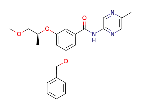 3-{[(1S)-1-methyl-2-(methyloxy)ethyl]oxy}-N-(5-methylpyrazin-2-yl)-5-[(phenylmethyl)oxy]benzamide
