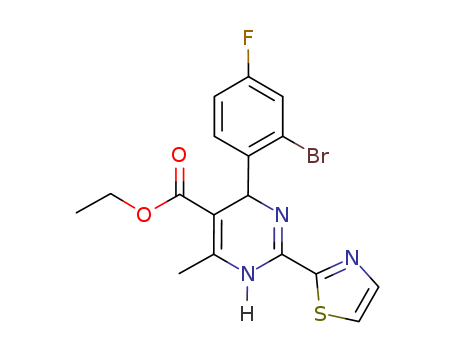 Ethyl 4-(2-bromo-4-fluorophenyl)-6-methyl-2-(thiazol-2-yl)-1,4-dihydropyrimidine-5-carboxylate CAS No.1092952-98-1