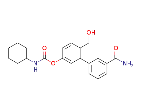 cyclohexylcarbamic acid 3′-carbamoyl-6-hydroxymethylbiphenyl-3-yl ester