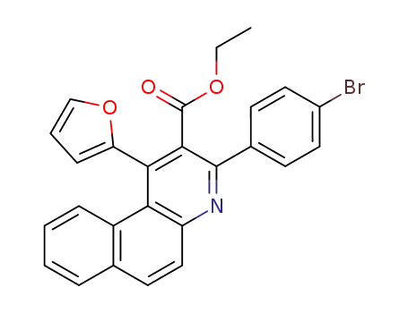 Molecular Structure of 70311-10-3 (ethyl 3-(p-bromophenyl)-1-(2-furyl)benzo[f]quinoline-2-carboxylate)