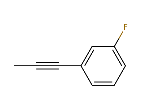 Molecular Structure of 52112-24-0 (Benzene, 1-fluoro-3-(1-propynyl)- (9CI))