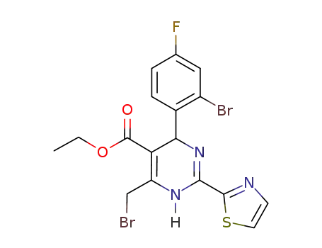 ethyl 4-(2-bromo-4-fluorophenyl)-6-(bromomethyl)-2-(thiazol-2-yl)-1,4-dihydro-pyrimidine-5-carboxylate
