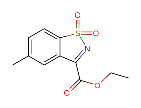 Molecular Structure of 1418632-92-4 (ethyl 5-methylbenzo[d]isothiazole-3-carboxylate 1,1-dioxide)