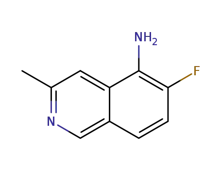 Molecular Structure of 608515-64-6 (6-fluoro-3-methylisoquinolin-5-amine)