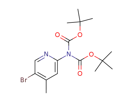 Molecular Structure of 305329-35-5 (2-[N,N-bis(tert-butoxycarbonyl)amino]-5-bromo-4-methylpyridine)