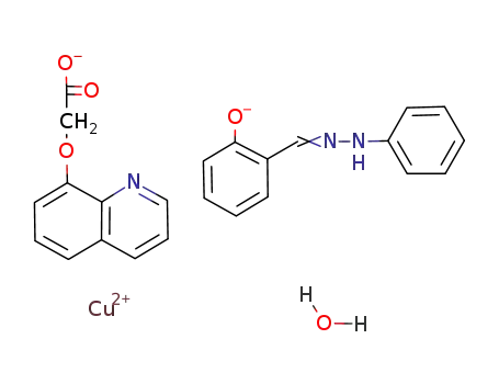 (8-quinolinyloxyacetato)(salicylaldehydephenylhydrazonato)aquo Cu(II)