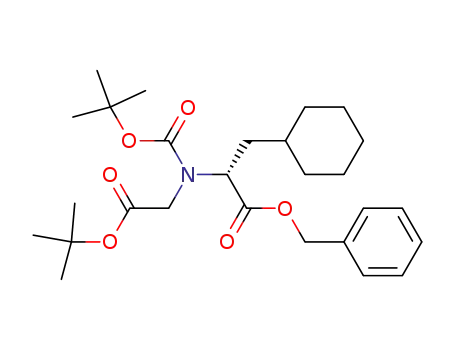 Molecular Structure of 203789-94-0 (N-Boc-N-(tert-butyloxycarbonylmethylene)-(D)-cyclohexylalanine benzyl ester)
