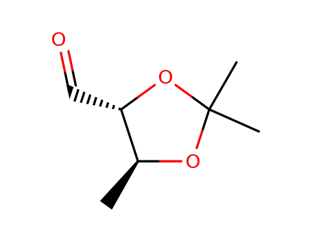 Molecular Structure of 84519-53-9 (1,3-Dioxolane-4-carboxaldehyde, 2,2,5-trimethyl-, (4R,5S)- (9CI))