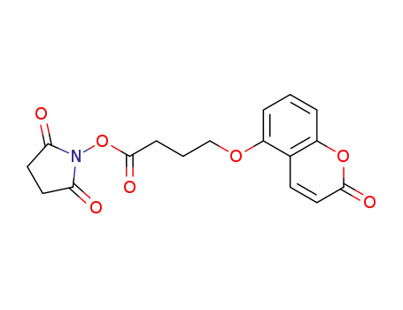 coumarin-5-oxybutyric acid N-hydroxysuccinimide ester