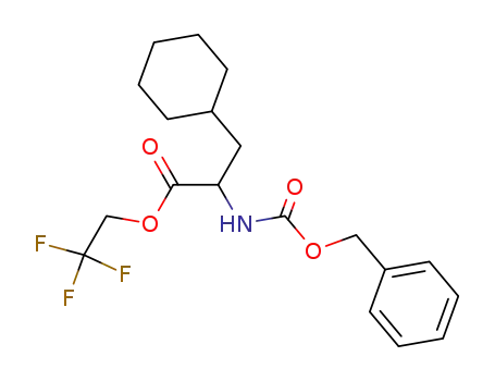 Molecular Structure of 866235-10-1 (2-benzyloxycarbonylamino-3-cyclohexyl-propionic acid 2,2,2-trifluoro-ethyl ester)