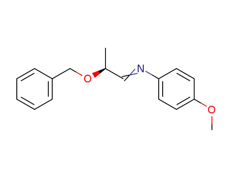 Benzenamine, 4-methoxy-N-[2-(phenylmethoxy)propylidene]-, (S)-