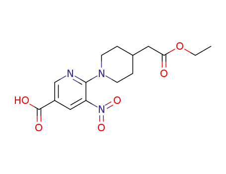 Molecular Structure of 1314530-90-9 (4-ethoxycarbonylmethyl-3'-nitro-3,4,5,6-tetrahydro-2H-[1,2']bipyridinyl-5'-carboxylic acid)
