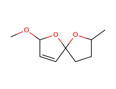 Molecular Structure of 21710-82-7 (1,6-Dioxaspiro[4.4]non-3-ene, 2-methoxy-7-methyl-)