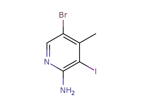 Molecular Structure of 1150618-04-4 (5-bromo-3-iodo-4-methylpyridin-2-amine)