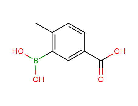 Molecular Structure of 170230-88-3 (5-Carboxy-2-methylphenylboronicacid)