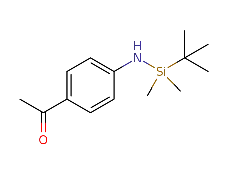 Molecular Structure of 1321455-52-0 (1-(4-(tert-butyldimethylsilylamino)phenyl)ethanone)