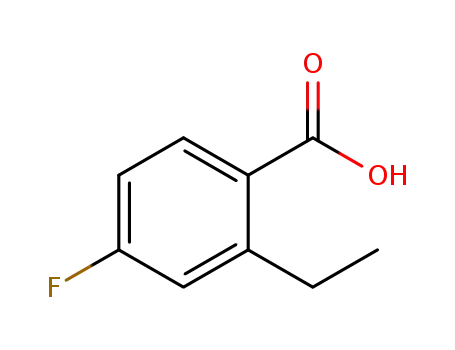 Molecular Structure of 194487-61-1 (Benzoic acid, 2-ethyl-4-fluoro-)