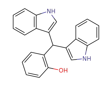 Molecular Structure of 33948-97-9 (Phenol, 2-(di-1H-indol-3-ylmethyl)-)