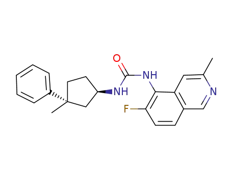 1-(6-fluoro-3-methylisoquinolin-5-yl)-3-[(1R,3R)-3-methyl-3-phenylcyclopentyl]urea
