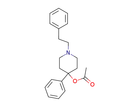 Molecular Structure of 64-52-8 (Acetic acid 1-phenethyl-4-phenyl-4-piperidinyl ester)