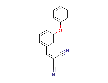 Molecular Structure of 77103-01-6 (((3-PHENOXYPHENYL)METHYLENE)METHANE-1,1-DICARBONITRILE)