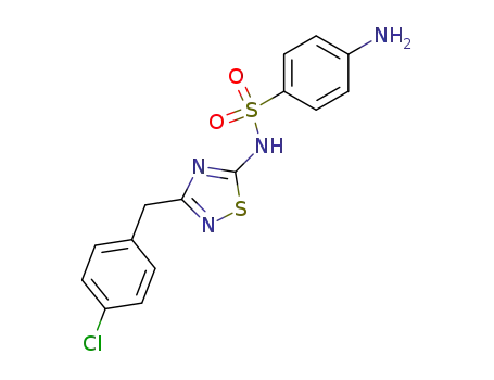 4-amino-<i>N</i>-[3-(4-chloro-benzyl)-[1,2,4]thiadiazol-5-yl]-benzenesulfonamide