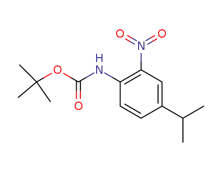 Molecular Structure of 335254-70-1 ((4-isopropyl-2-nitro-phenyl)-carbamic acid tert.-butyl ester)