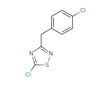 Molecular Structure of 90418-16-9 (5-Chloro-3-[(4-chlorophenyl)methyl]-1,2,4-thiadiazole)