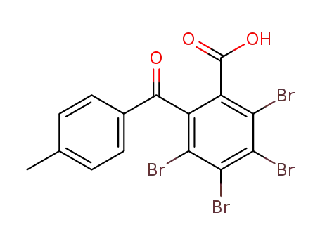 Molecular Structure of 143880-34-6 (Benzoic acid, 2,3,4,5-tetrabromo-6-(4-methylbenzoyl)-)
