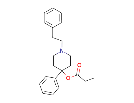 Molecular Structure of 64-50-6 (4-phenyl-1-(2-phenylethyl)piperidin-4-yl propanoate)